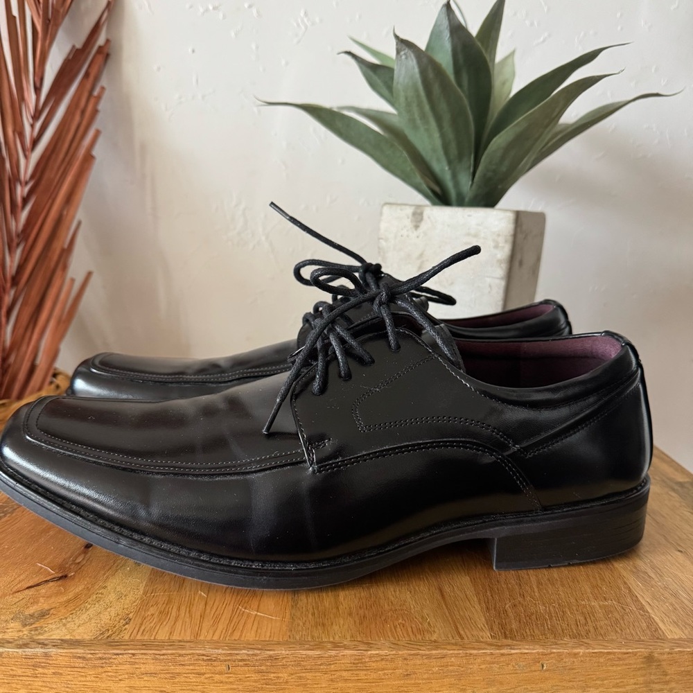 Freeman Colter Black Oxford Dress Shoes Men’s Size 10W - Picture 3 of 8